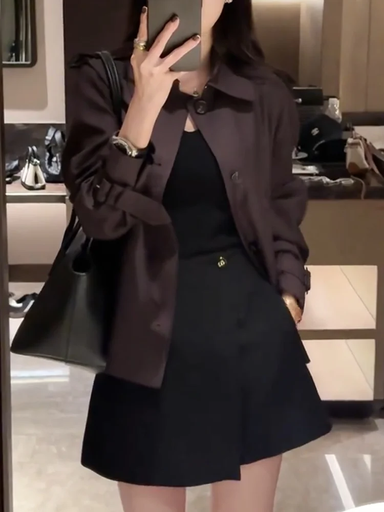 

Ele Simple Collar Outerwear Faionable Agel Versatile Top Large Size Autumn 2025 New Arrival Premium Quali Camere