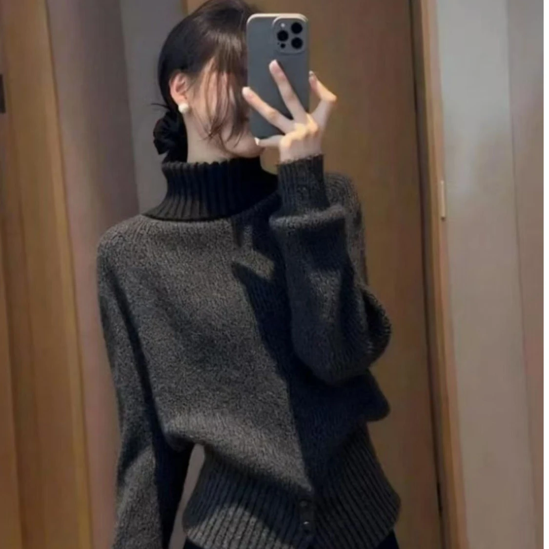 Premium Knitted High Neck Sweater Non-Pilling Autumn Winter Women's Fashion Guangzhou Thirteenth Factory Dongguan Daliang