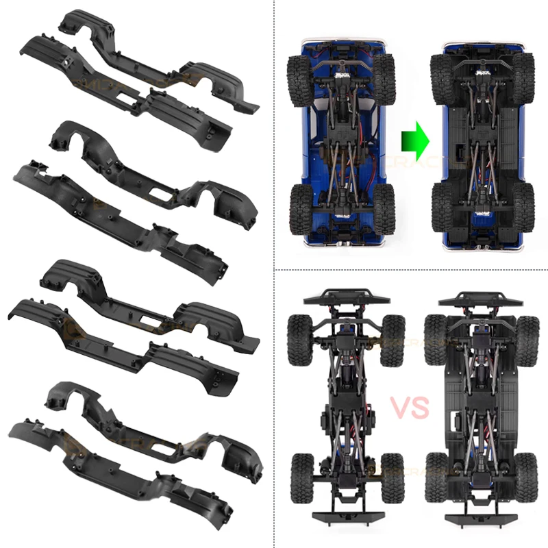 1 Set 3D Printing Black Fender for 1/18 RC Crawler Traxxas TRX-4M Carguard Fierce Horse Chevrolet K10 Ford F150 Upgrade Parts