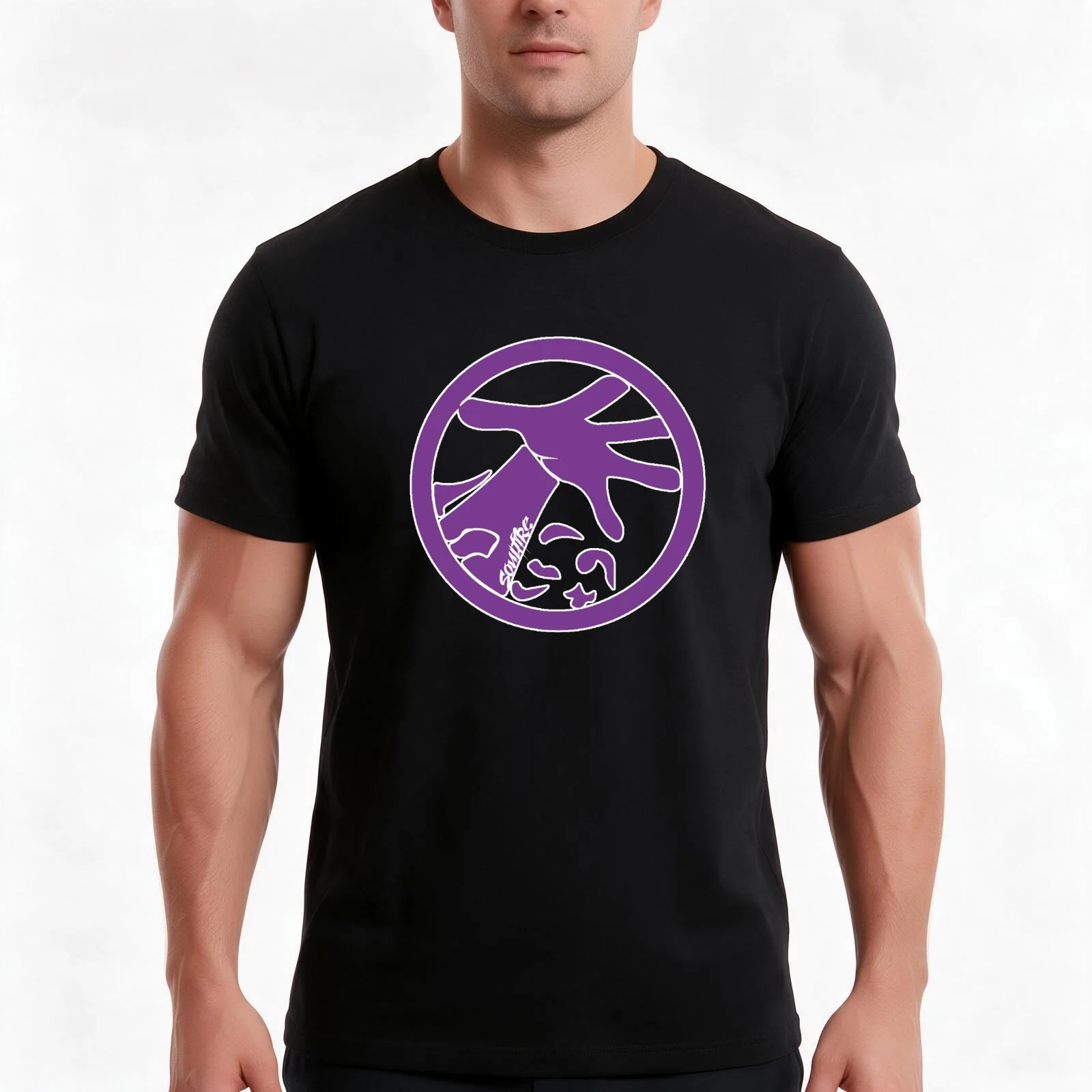 Classic Warlock Icon T-Shirt, Summer Casual Cotton Tee, Oversized Streetwear Tops, Vintage Graphic Print, Loose Fit Short Sleeve