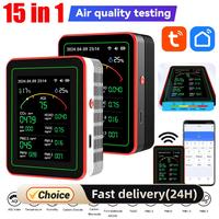 WiFi 15-in-1 Air Quality Detector TFT Display Indoor Air Quality Monitor APP Control Portable AQI PM0.3 PM1.0 PM2.5 PM10 Tester