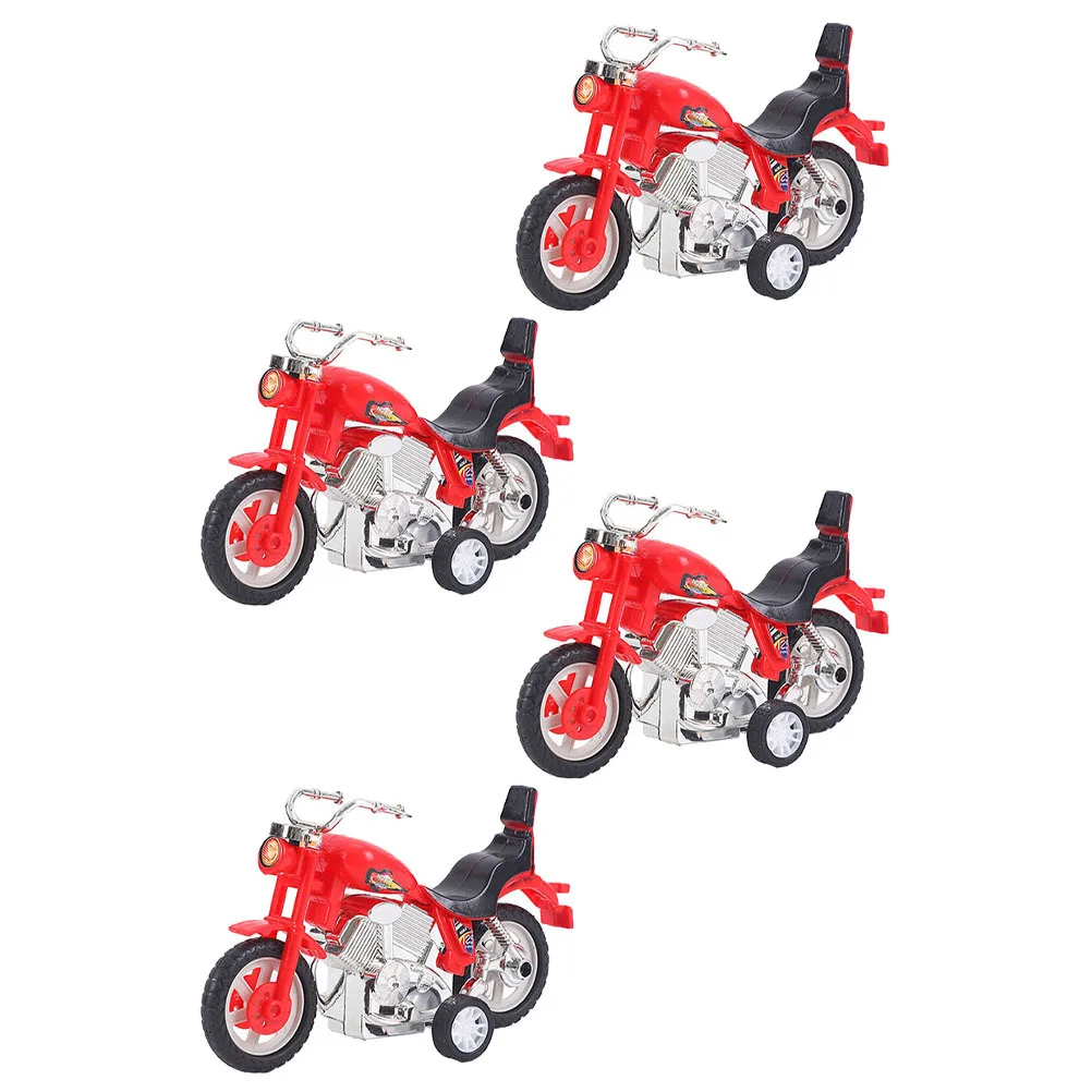 

4Pcs Mini Motorcycle Inertia Plaything Simulation Motorbike No Design Easy to Parent Toddler