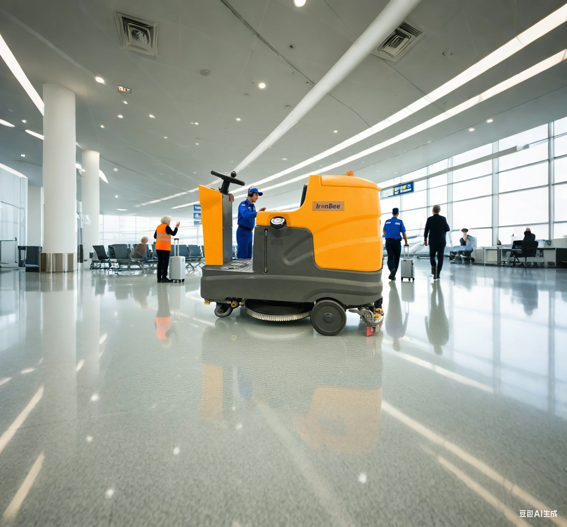 2026 IronBee JB85 Scrubber Sweeper Machine Battery-powered Scrubber Machine Ride on High Pressure Cleaning Floor