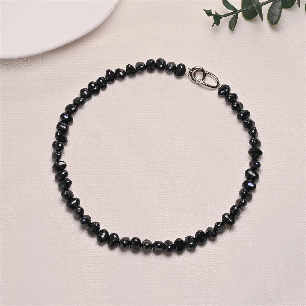 2026 Newest 7-8mm Baroque Freshwater Cultured Pearl Necklaces for Women 40 45 50cm Round & Oval Copper Clasp Fashion Necklaces