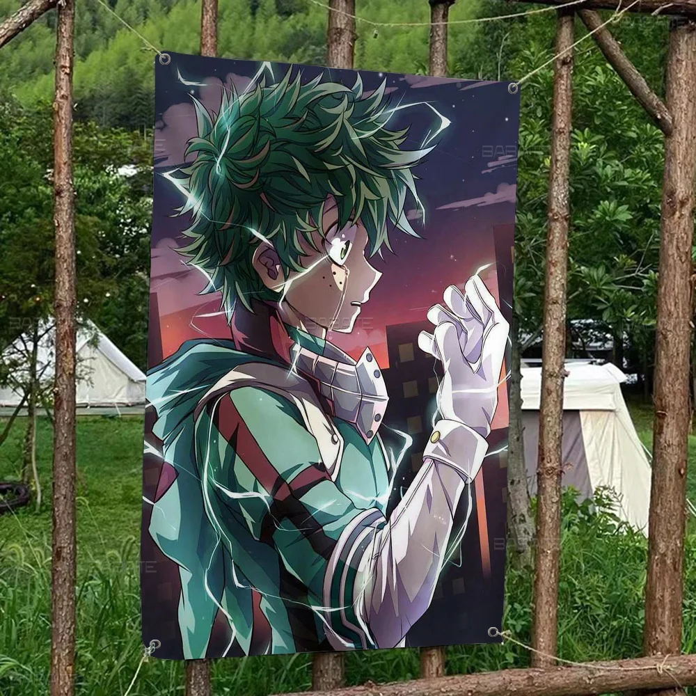 My Hero Academia Midoriya Izuku Large Size Flags Printing Patterns Interesting Birthday Party Decorations Banner