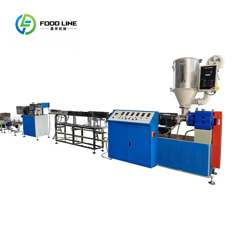 Customized Blue Plastic Extruder Machine For Straw Production With Digital Display Panel And Motor Drive Bulk Order Cheap Price