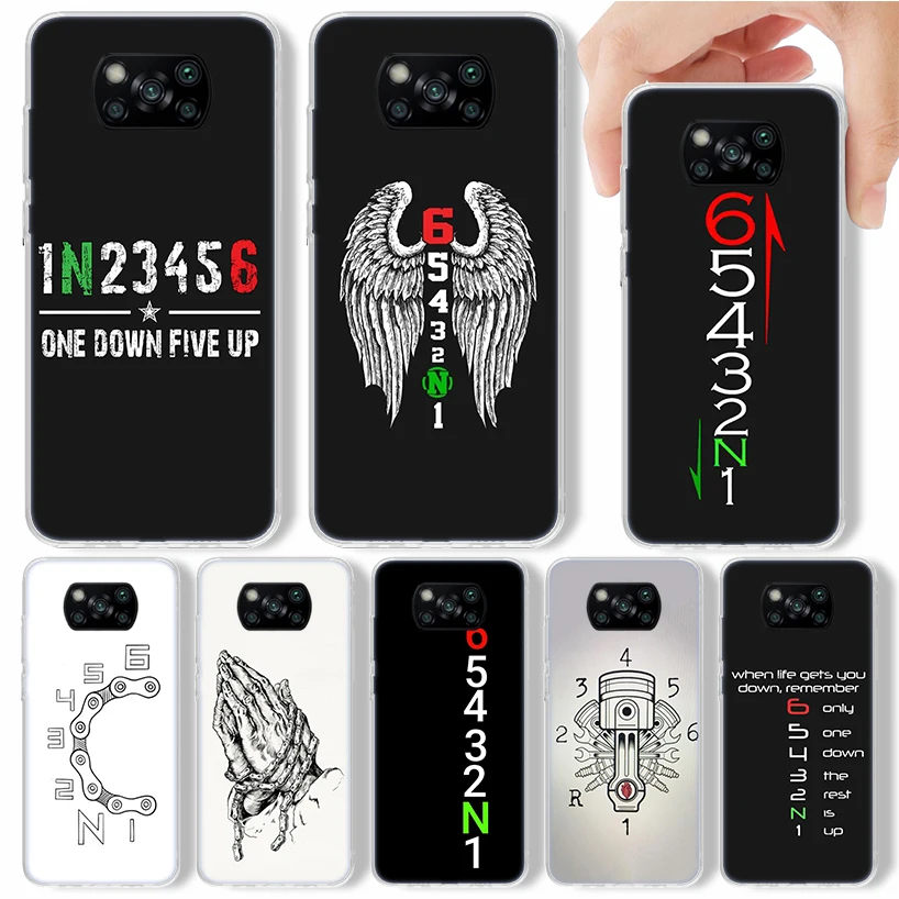 1N23456 Cool Motorcycle Phone Case For Xiaomi Poco X3 Nfc X5 X6 X7 Pro F6 F5 F4 M5S X4 GT M4 M3 F3 Soft Cover Silicone Shell