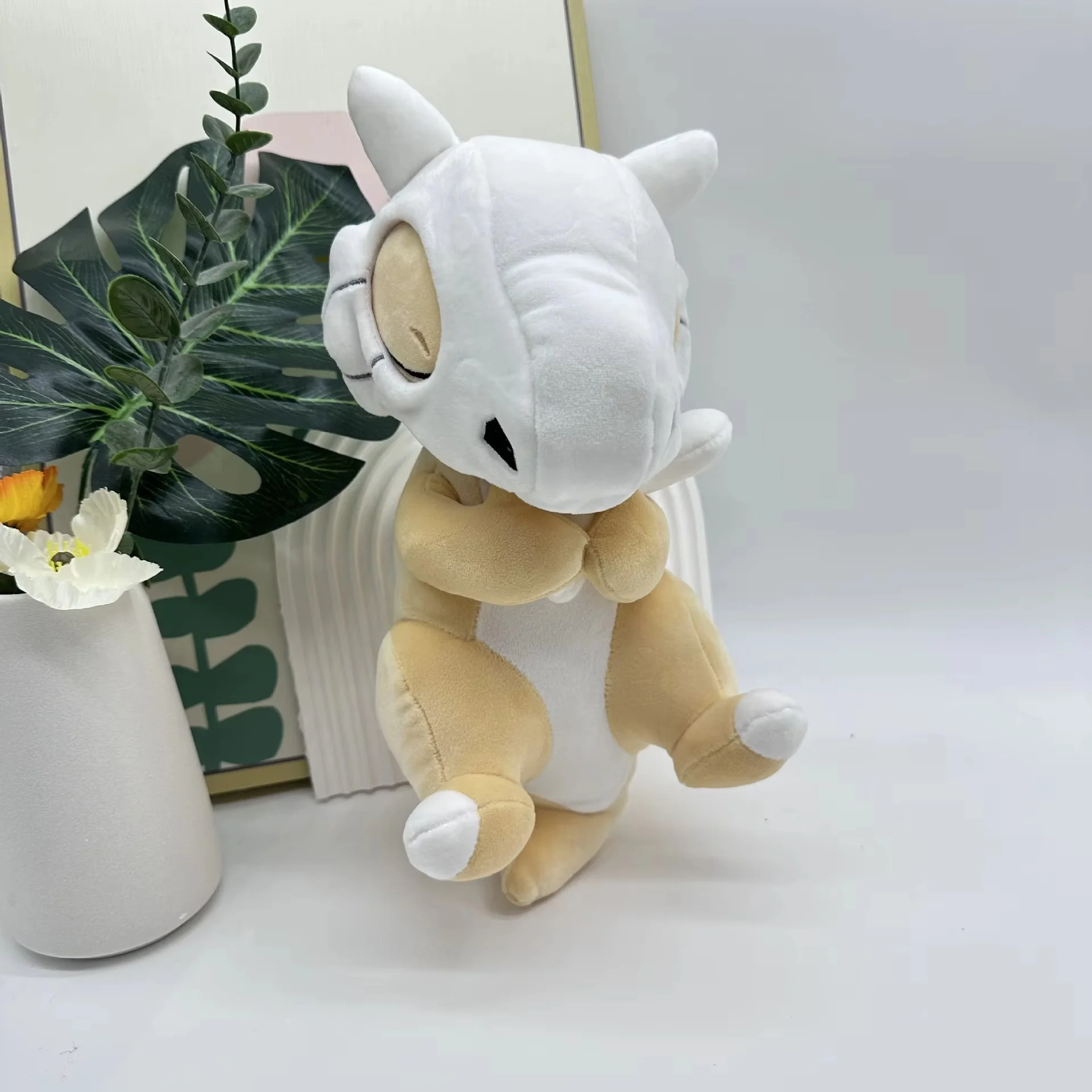 Poupée en peluche Pokemon série sommeil 25-30vm, périphérique Chikorita Slowpoke, modèle Cubone, oreiller en peluche, décoration de bureau, cadeaux