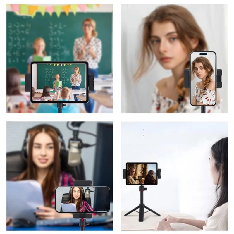 Tripod yang Dapat Disesuaikan untuk Vlogging dan Fotografi Struktur Aluminium Dapat Disesuaikan