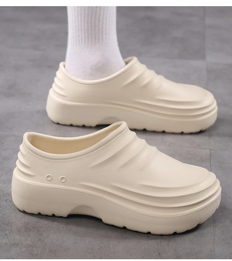 Hotel-Kochschuhe, Ganzjahres-Arbeitsschuhe, rutschfest, wasserdicht, ölbeständig, Herren-Freizeitschuhe, vielseitig einsetzbar, leichte EVA-Outdoor-Gartenschuhe – Detail 13