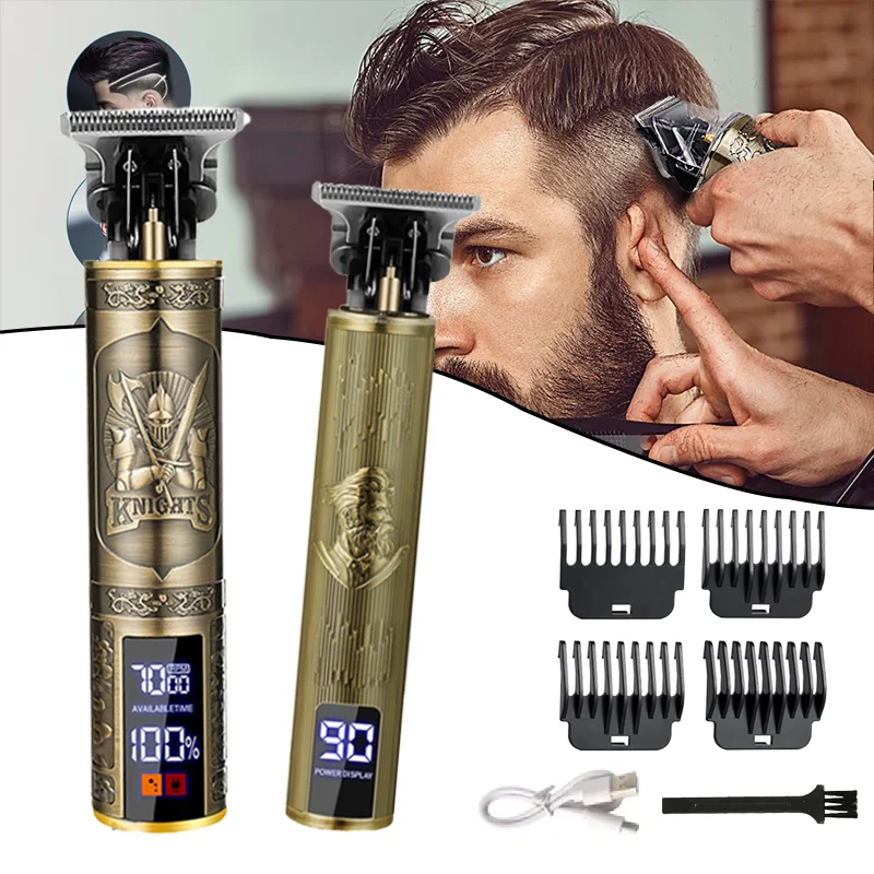 

Vintage T9 Barber Clipper/Accessories | Beard/Body/Hair Trimmer | USB-C Fast Charging |Precision Electric Shaver for Men