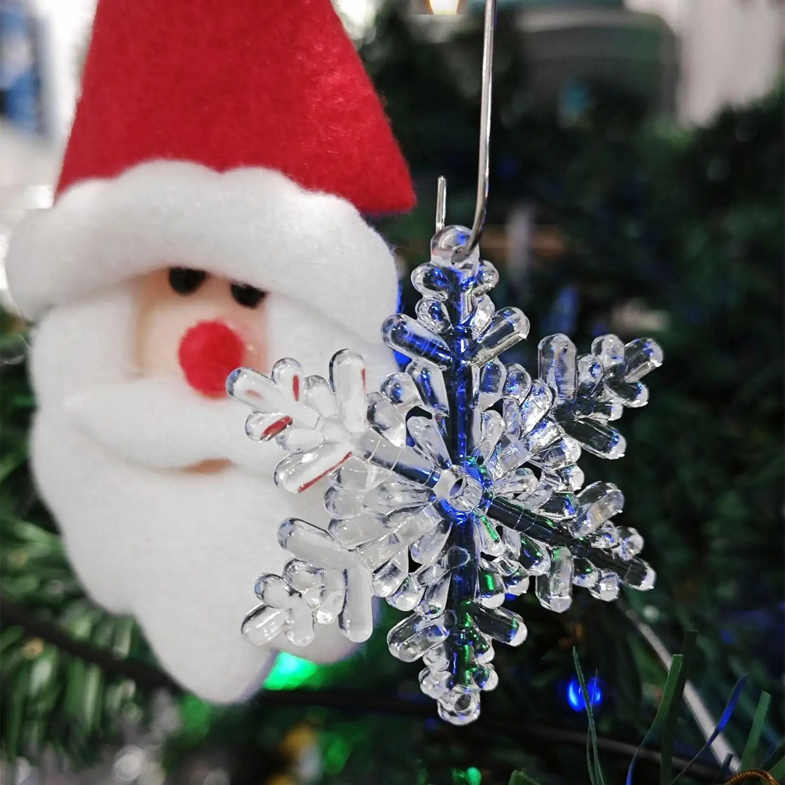 

Зажимные свечи для рождественских елок, светодиодные беспламенные свечи, праздничный декор, 6 шт., рождественские украшения с пультом дистанционного управления для помещения