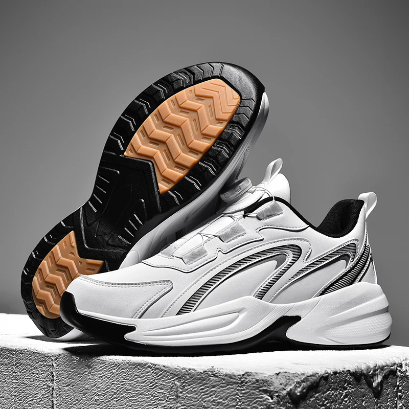 Sepatu lari kasual pria wanita, sol empuk anti selip untuk segala musim, sepatu olahraga ringan dan bernapas untuk pasangan, cocok untuk balap dan aktivitas luar ruangan.