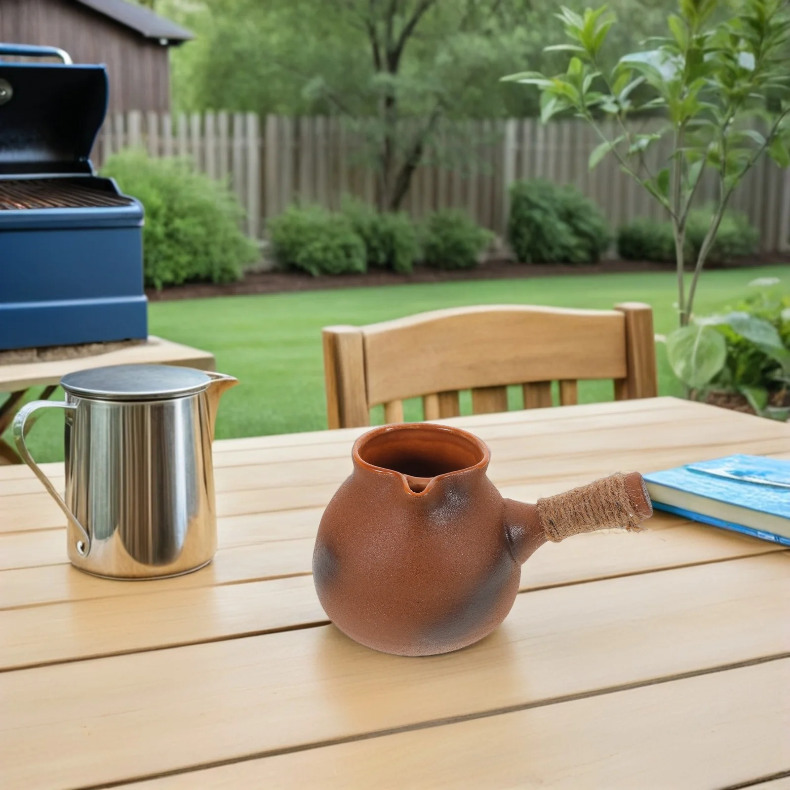 

Clay Handmade Portable Tea Kettle Large Capacity Fast Boiling Loose Leaf Tea Herbal Medicine Cooker Camping Travel