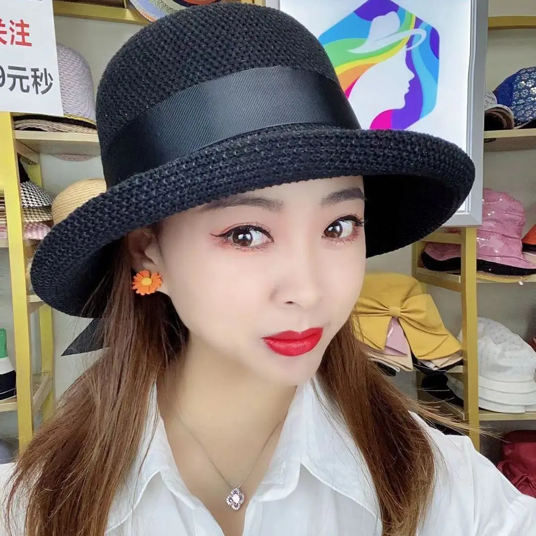 Casual Volume Side Hat Female Spring and Summer Fashion New Fisherman\'s Hat Outdoor Beach Summer Sun Protection Sun Hat