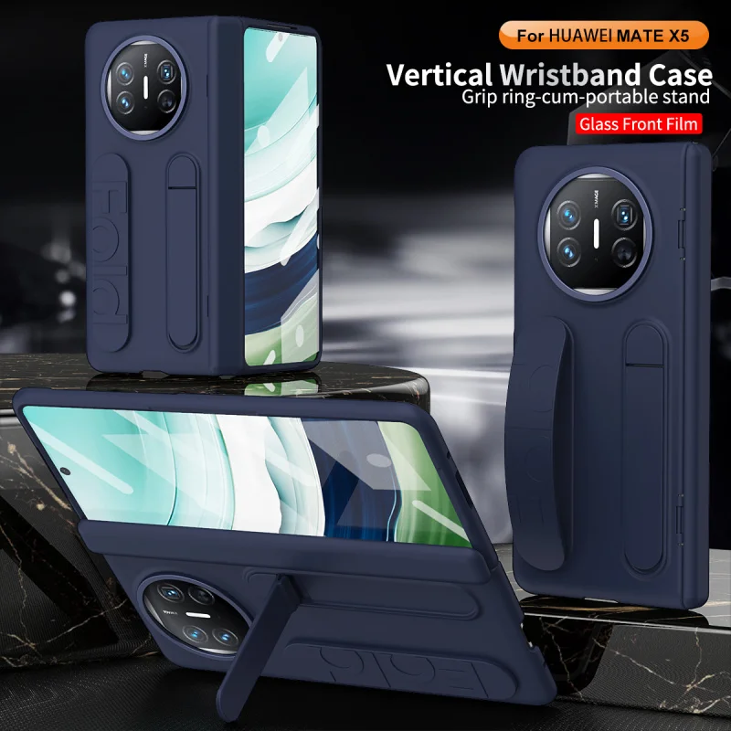 

Ultra-Slim Hinged Folding Phone Case for Huawei Mate X6 Folding with Handheld StandHard Case Plus Front Tempered Film