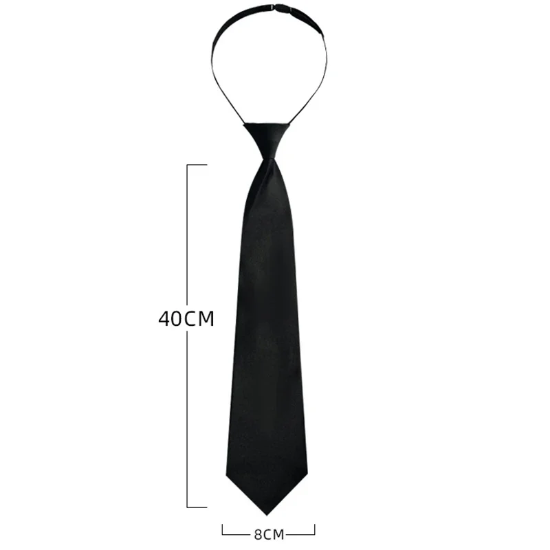 1/2pcs College Style Black Ties for Women Men Fashion Unisex Uniform Shirt Suit Neckties Simple Lazy Neck Tie Accessories 40x8cm