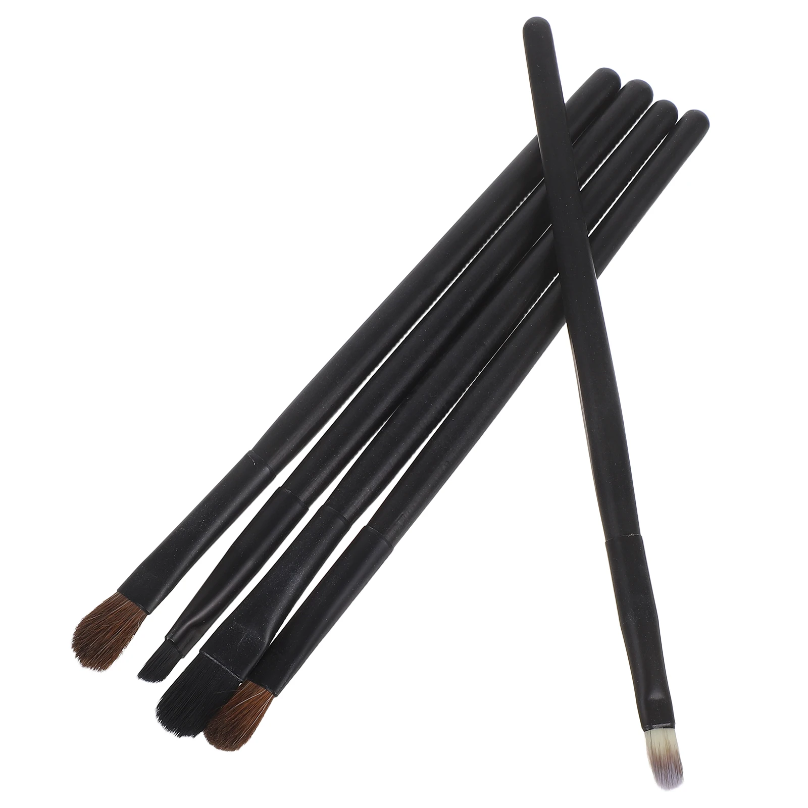 

5Pcs Horse Hair Eye Makeup Brush Set Full Kit for Eyeshadow Blending Liner Detailing Compact to Carry Daily Use Salon