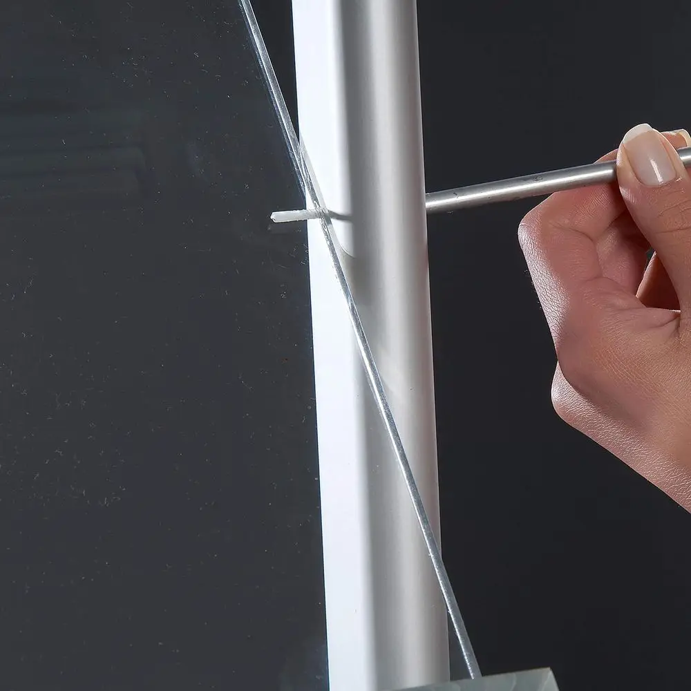 حامل Flyer متعرج أكريليك محمول مع 6 أرفف للعروض التجارية والمعارض