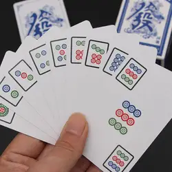 Mahjong Playing Cards Portable Mahjong Solitaire Travel Cards For Friends Seniors Park Bird Friends Travel Outdoor Gathering