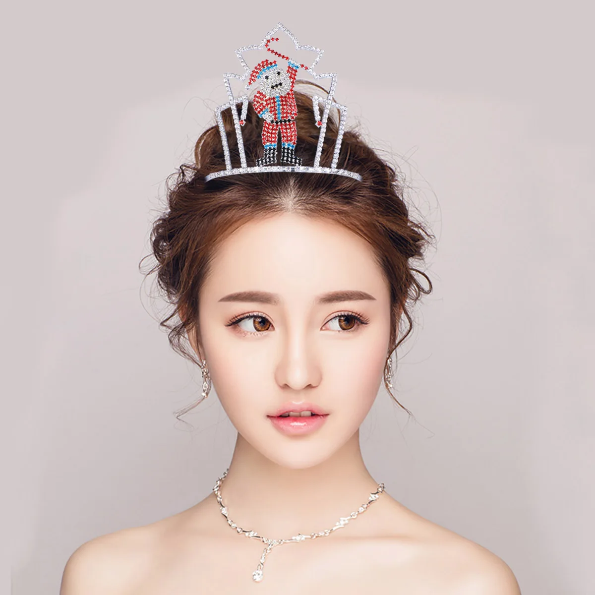 

Rhinestone Headband Christmas Hair Hoop Holiday Sparkling Costume Party Hair Accessories For Kids Adults Lightweight Non-Fading