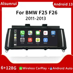 Wireless Carplay AutoRadio Android 13 For BMW X3 F25 for BMW X4 F26 Screen Multimedia Audio Stereo Head unit GPS Navigation Wifi