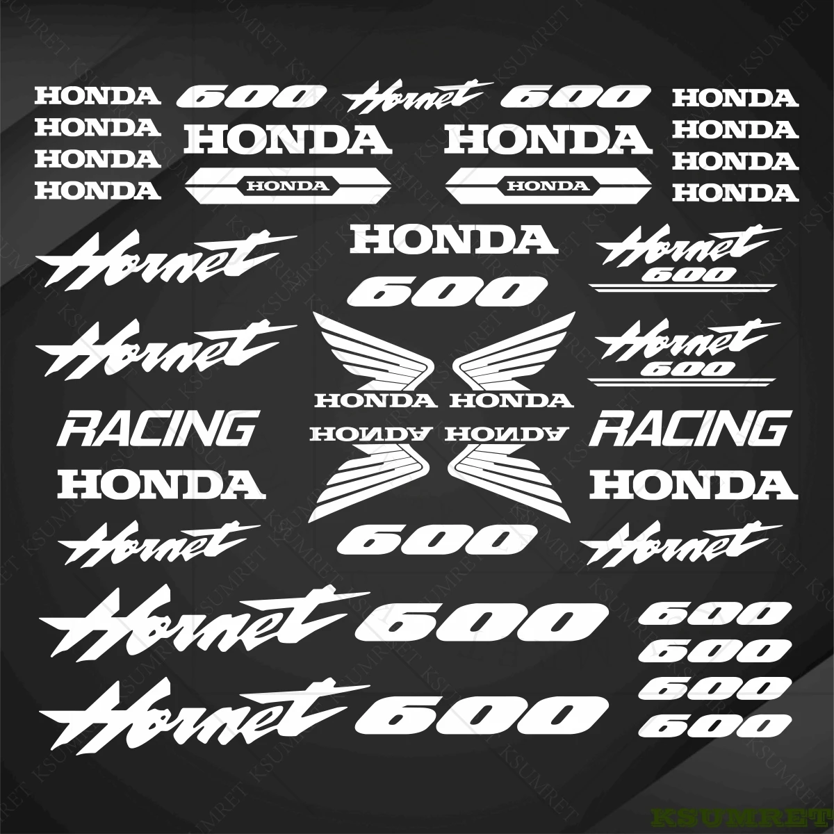 ملصقات شعار Honda للدراجات النارية 600 مقاومة للماء