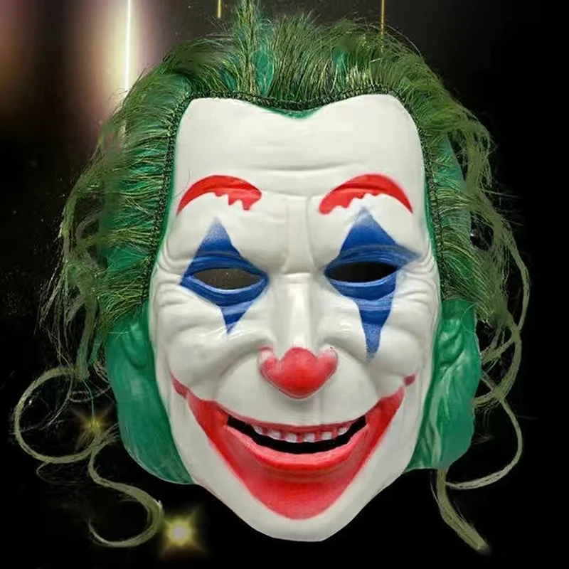 Máscara del Joker de Halloween, disfraz de payaso, accesorios de fiesta, cara completa, decoración divertida de Terror, accesorios de disfraz