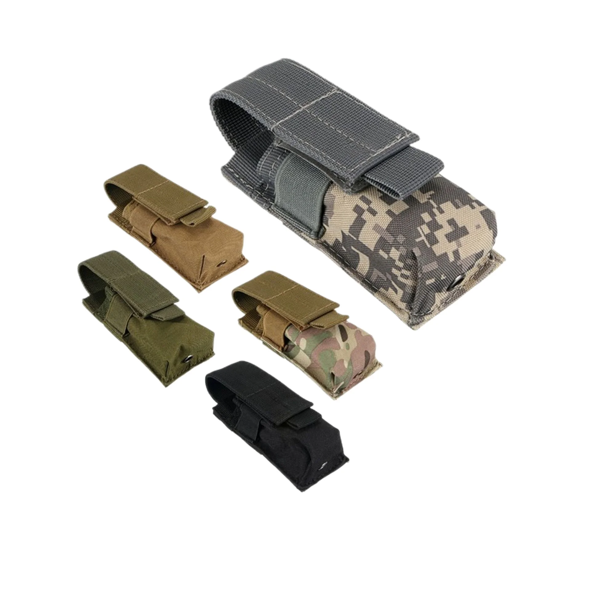 Tactical Molle Flashlight Pouch,Torch Holder,Magazine Single Mag Bag,Knife Holster,M5,EDC,9mm,Outdoor Hunting Waist Bag