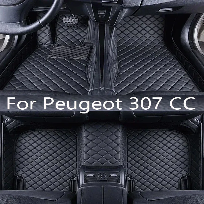 Car Floor Mats For Peugeot 307 CC 2003-2010 DropShipping Center Interior Accessories 100% Fit Leather Carpets Rugs Foot Pads