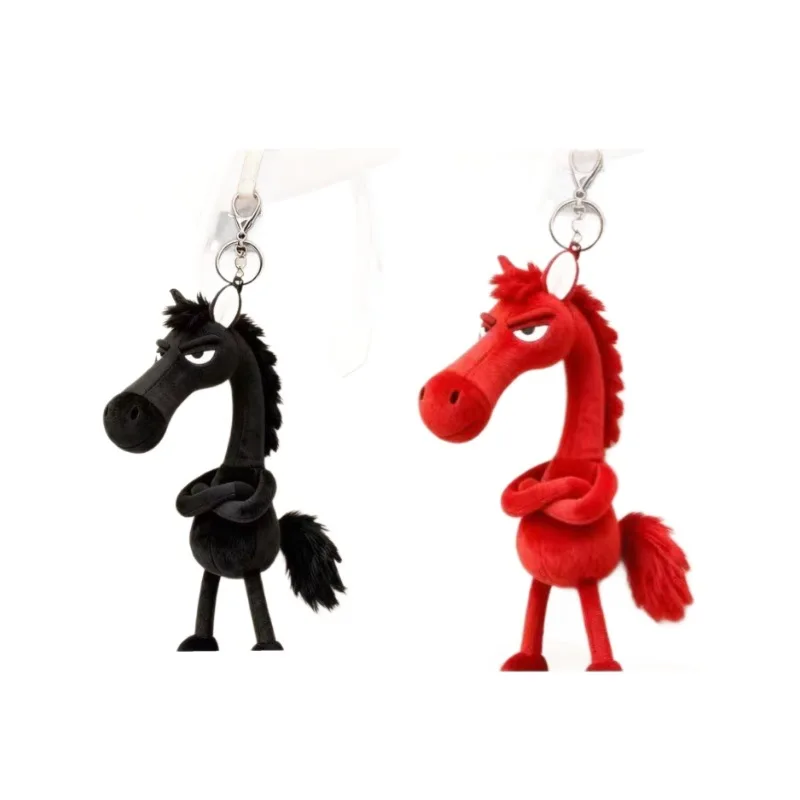 1-10 Stuks 2026 Jaar Van Het Paard Knuffel Mysterieuze Zwarte Pony Mascotte Tas Charme Hanger Sleutelhanger ornament Accesorios