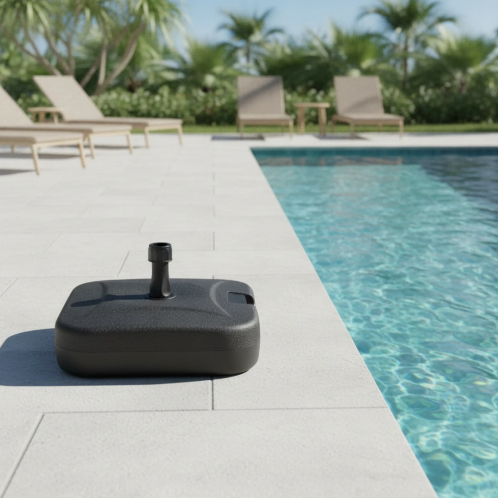 Patio Umbrella Base Portable Water-Fillable Umbrella Base Weather Resistant Rustproof for Homeowners, Garden, Backyard