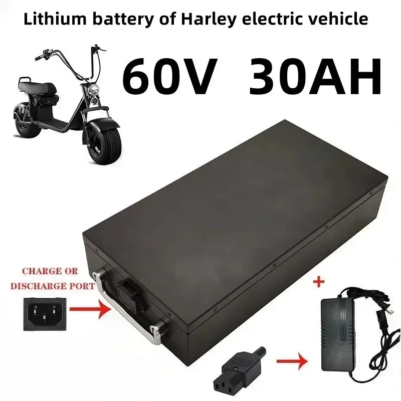 New Harley Electric Scooter 18650 Lithium Battery 72V, 20Ah-40Ah 100Ah, 250, Para Motorcycle De 2500W~67.2 Charger