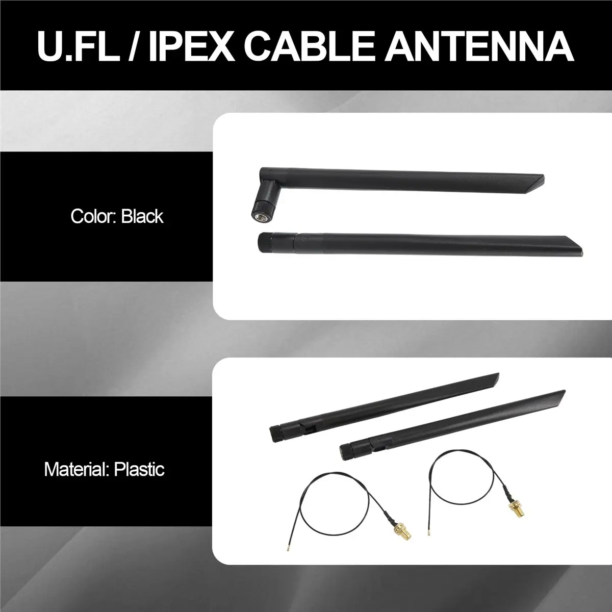 ABQX Dual Band 6Dbi Wireless WiFi Antenna RP-SMA+MHF4 Pigtail Cable for AX200 AC9260 NGFF M.2 Wireless Card WIFI/WLAN Modules