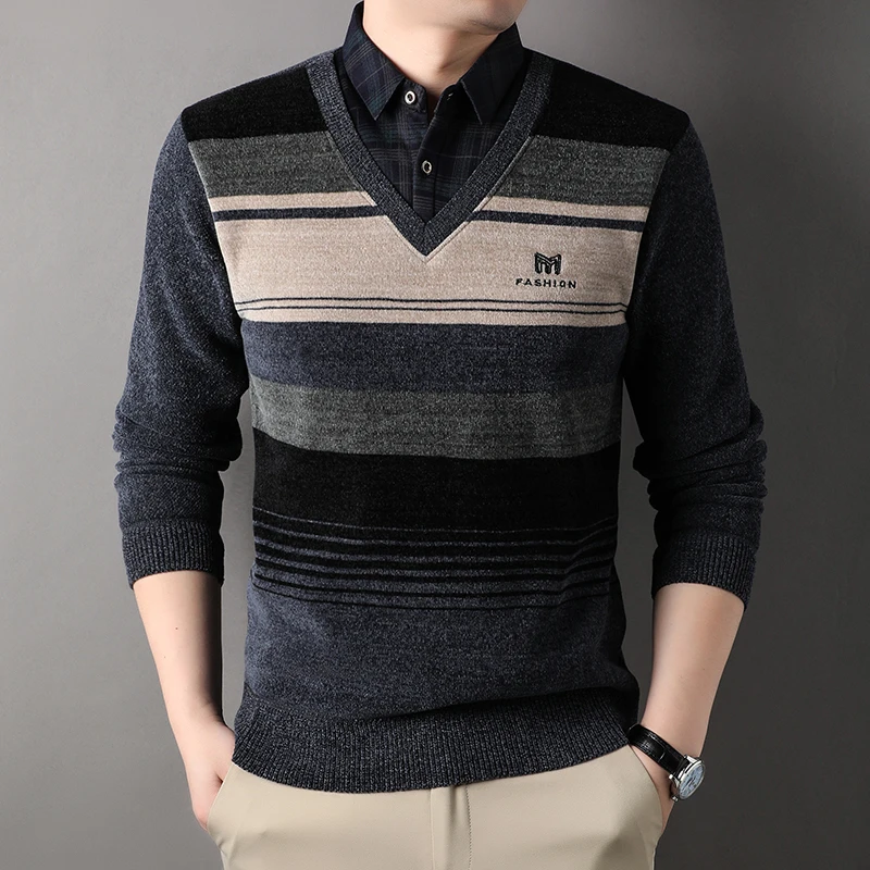 Thumbnail 3 - #37 Best Mens Striped Knit Sweaters to Buy In 2026