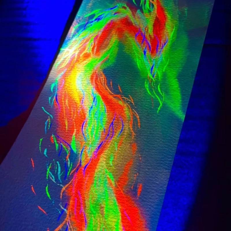 Pinturas de acuarela de colores fluorescentes, juego de artista portátil para pintar en tela, piedra, papel de madera, arte de uñas DIY, 12 colores