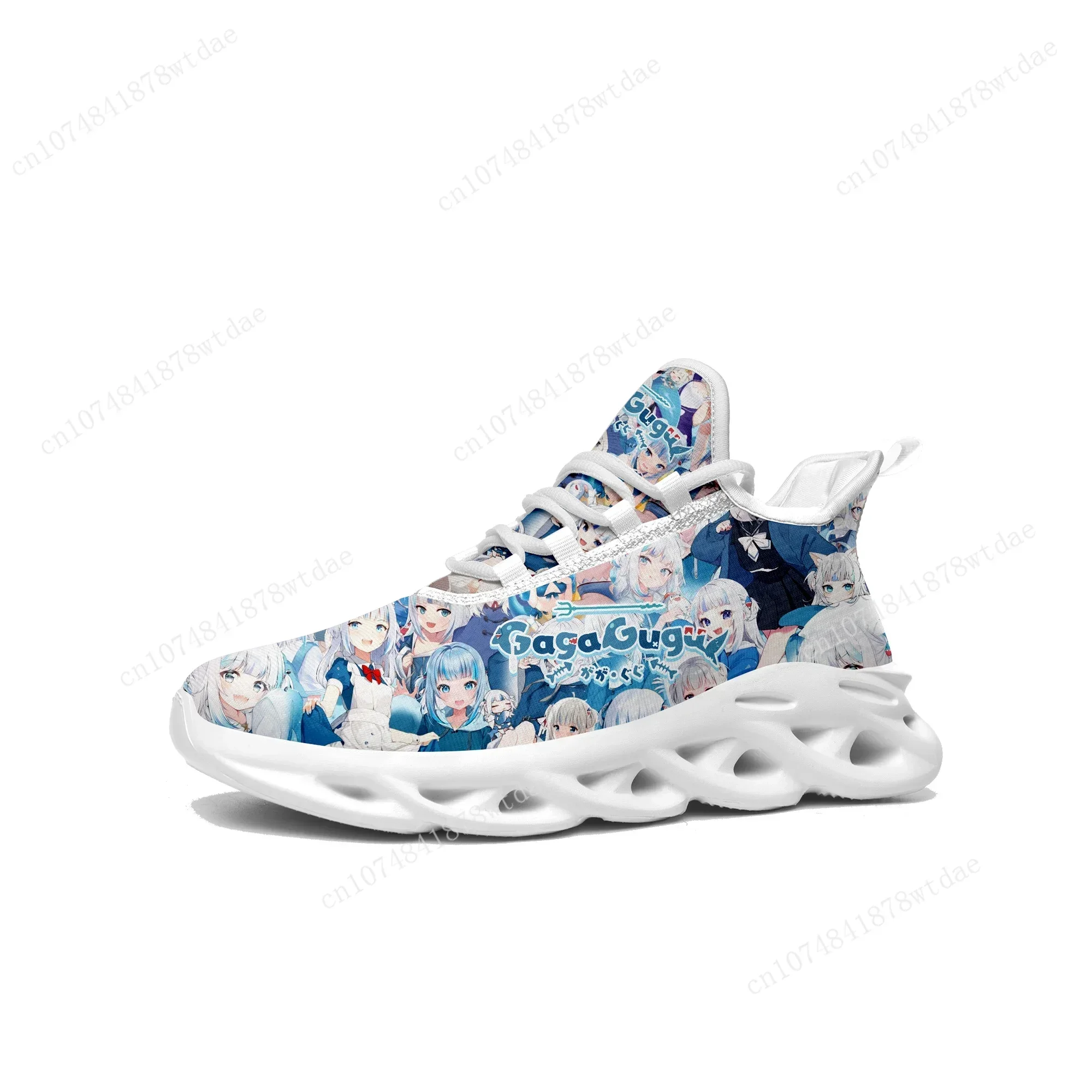 Gauru Gura Flats Sneakers Mens Womens Sports Running Shoes High Quality Cute Anime Cartoon Custom Lace Up Mesh Footwear 2