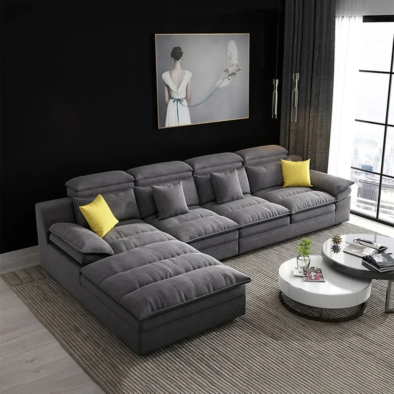 

European Modern Living Room Sofas Inflavel Puffs Design Seater Sofa Comfortable Corner Elegantes Muebles Hogar Home Furniture