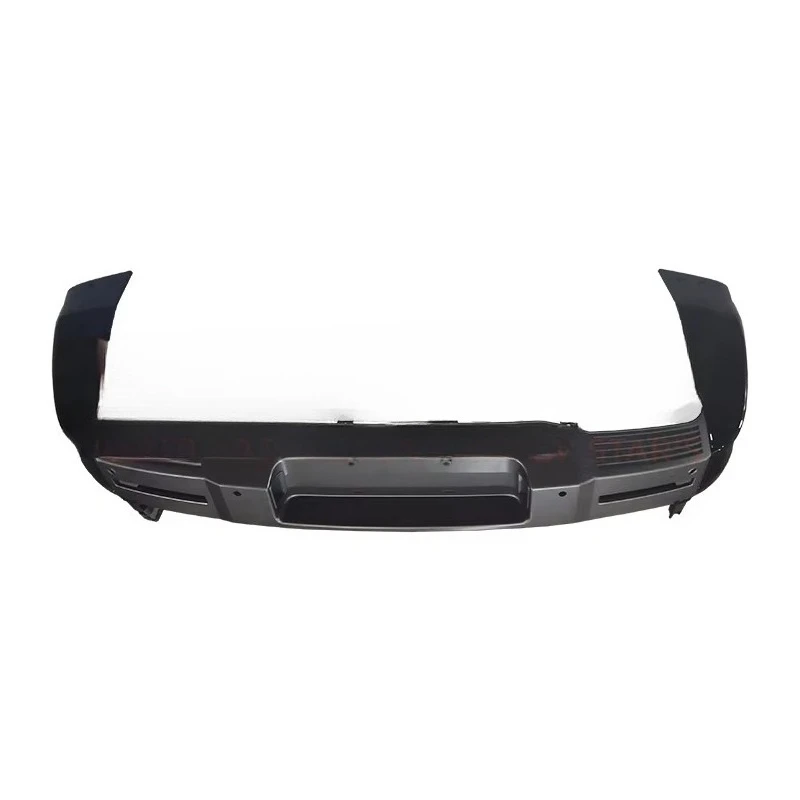 New Rear Bumper Assembly with Exhaust Clips-Clip-on Attachment Obsidian Black OEM