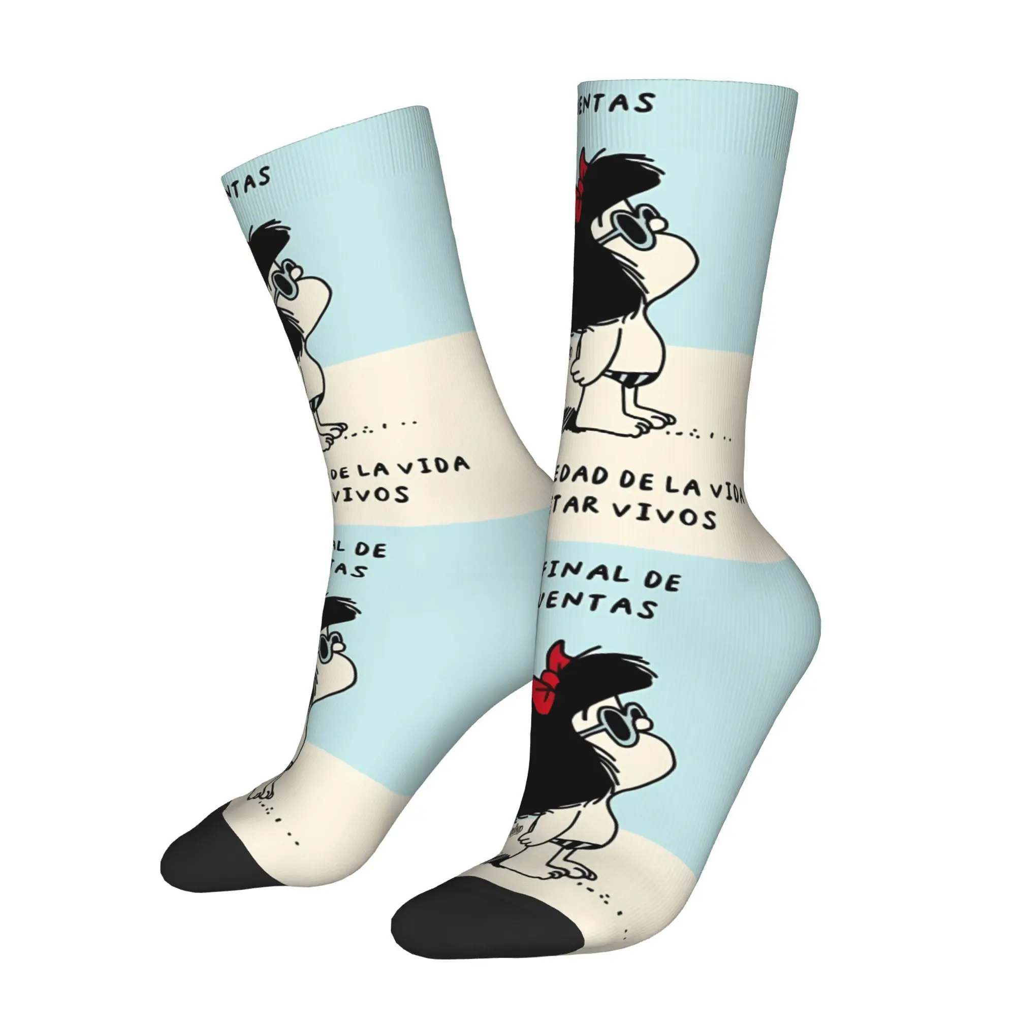

Funny Sock for Men Mafalda Hip Hop Vintage Happy Quality Pattern Printed Crew Sock Seamless Gift