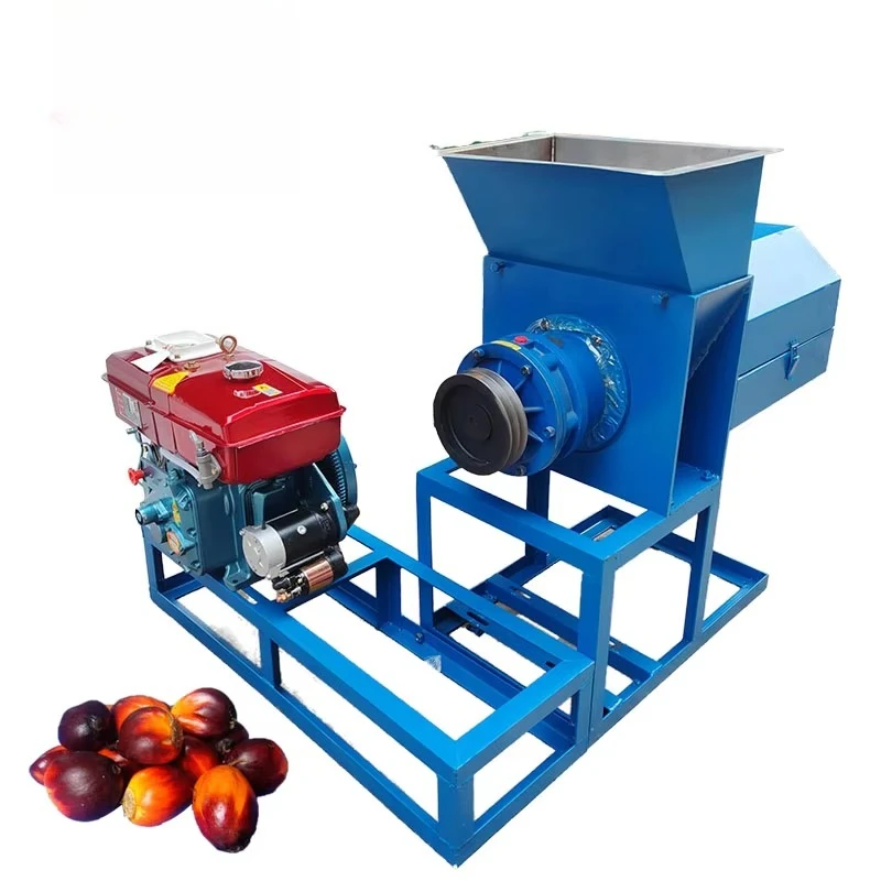 Small mini red palm oil presses process crude palm oil extractors with diesel engines in Africa