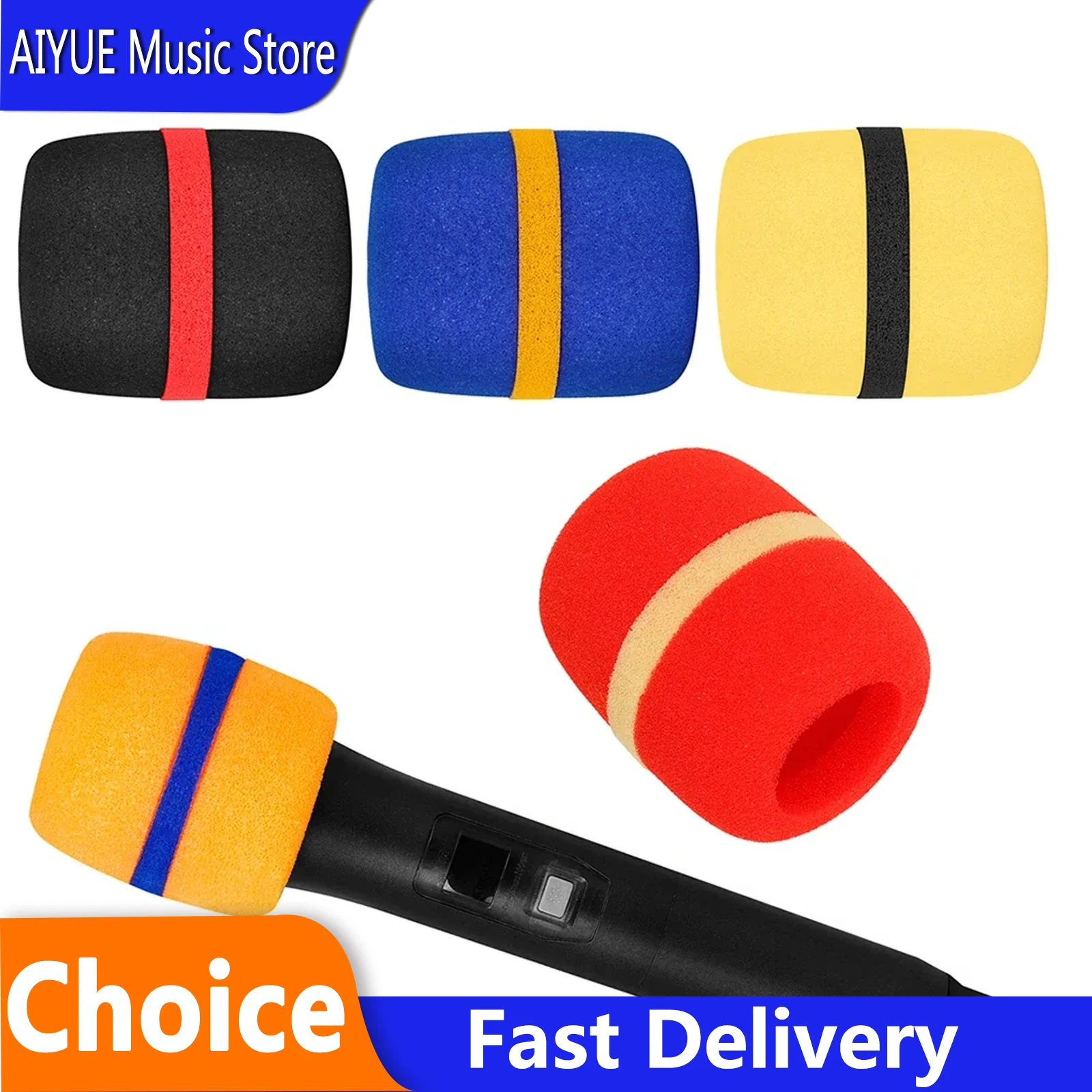 5 Pcs Thicken Foam Microphone Windscreen Sponge Cover For Handheld Mic KTV Karaoke Stage Studio Accessory