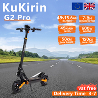 Electric Scooter KuKirin G2 Pro 1000W Motor 48V 15.6Ah Battery 10 Inch Off-road Front Tyres Foldable Escooter