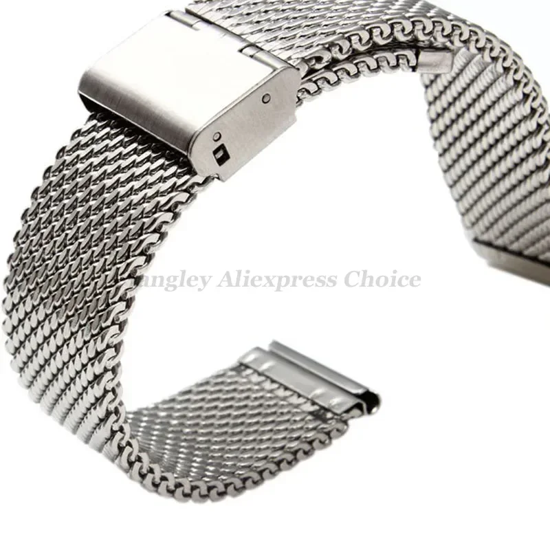 Меланский ремешок из нержавеющей стали с сеткой 1,0, 18 мм, 20 мм, 22 мм, 24 мм для DW, проволочный ремешок толщиной 3 мм, регулируемая длина, аксессуары для часов