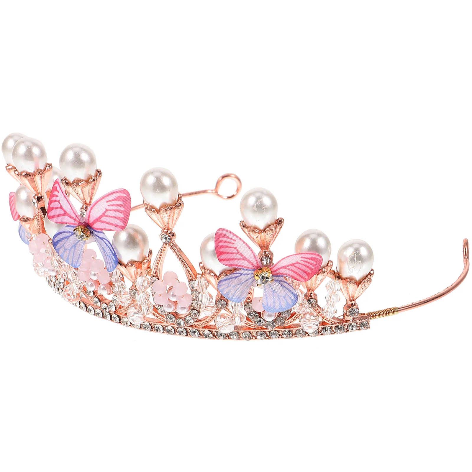 

Butterfly Crown Headband for Girls Children Crystal Prom Headbands Kids Hairpieces