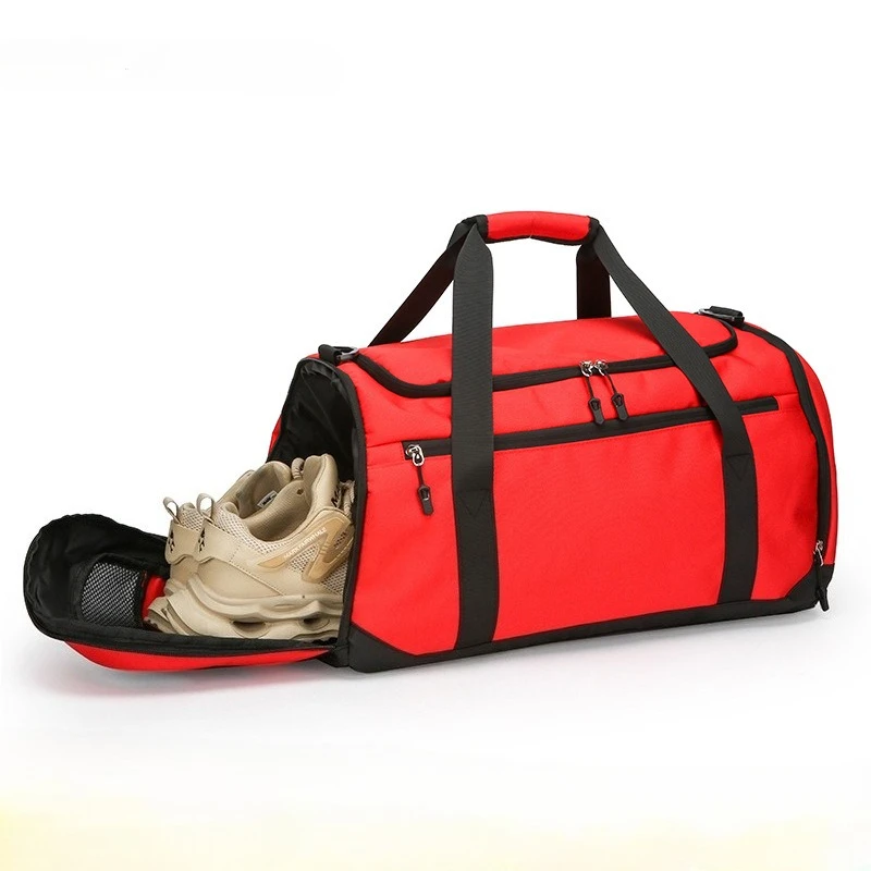 Travel Gym Bag with Separate Shoe Compartment, Shoulder Crossbody Handheld Basketball Pouch, Scratch Proof Sturdy Durable Sports