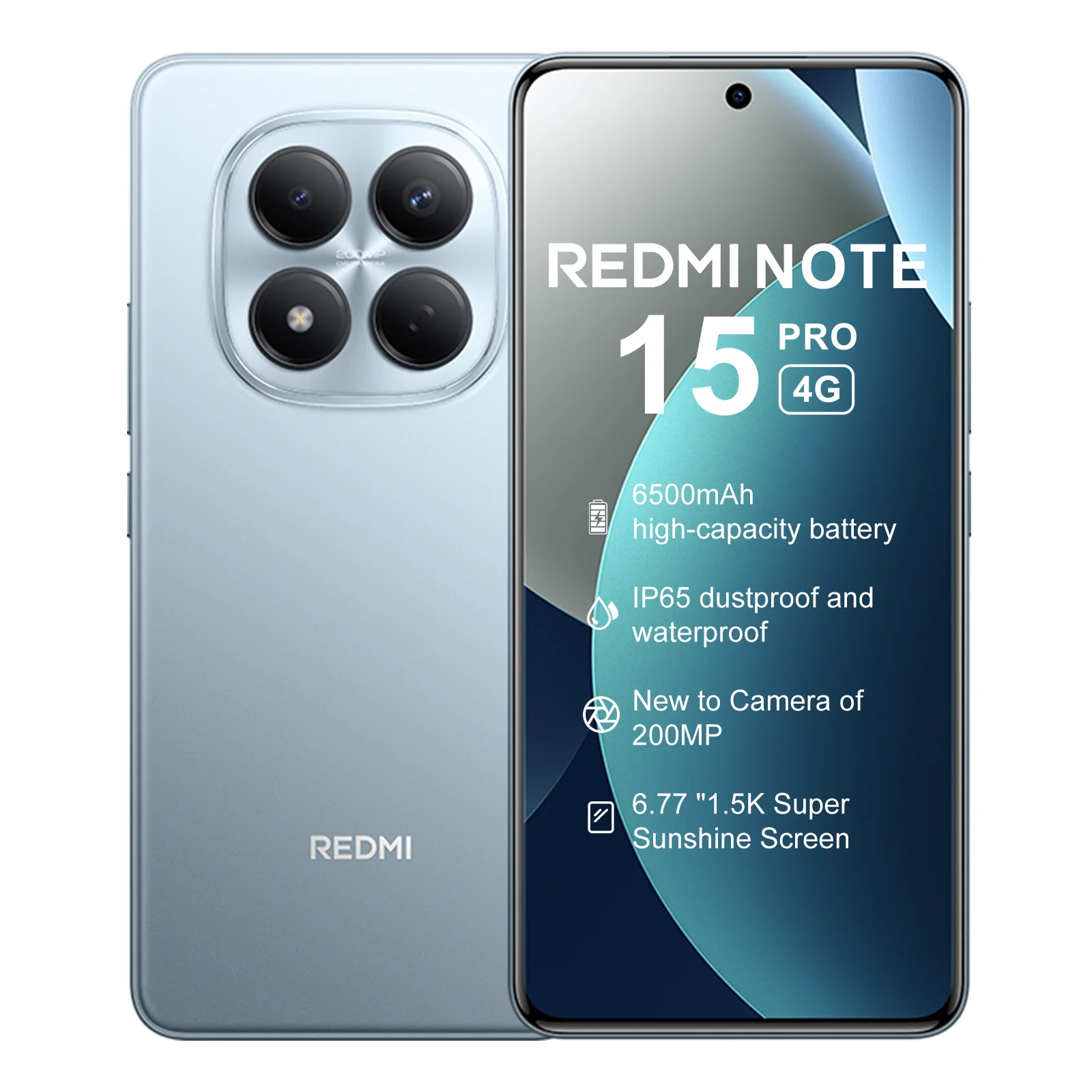 Globale versie Xiaomi REDMI Note 15 Pro 4G MTK Helio G200-Ultra 6,77 inch AMOLED-scherm 200MP camera 6500mAh 45W snelladen 120Hz
