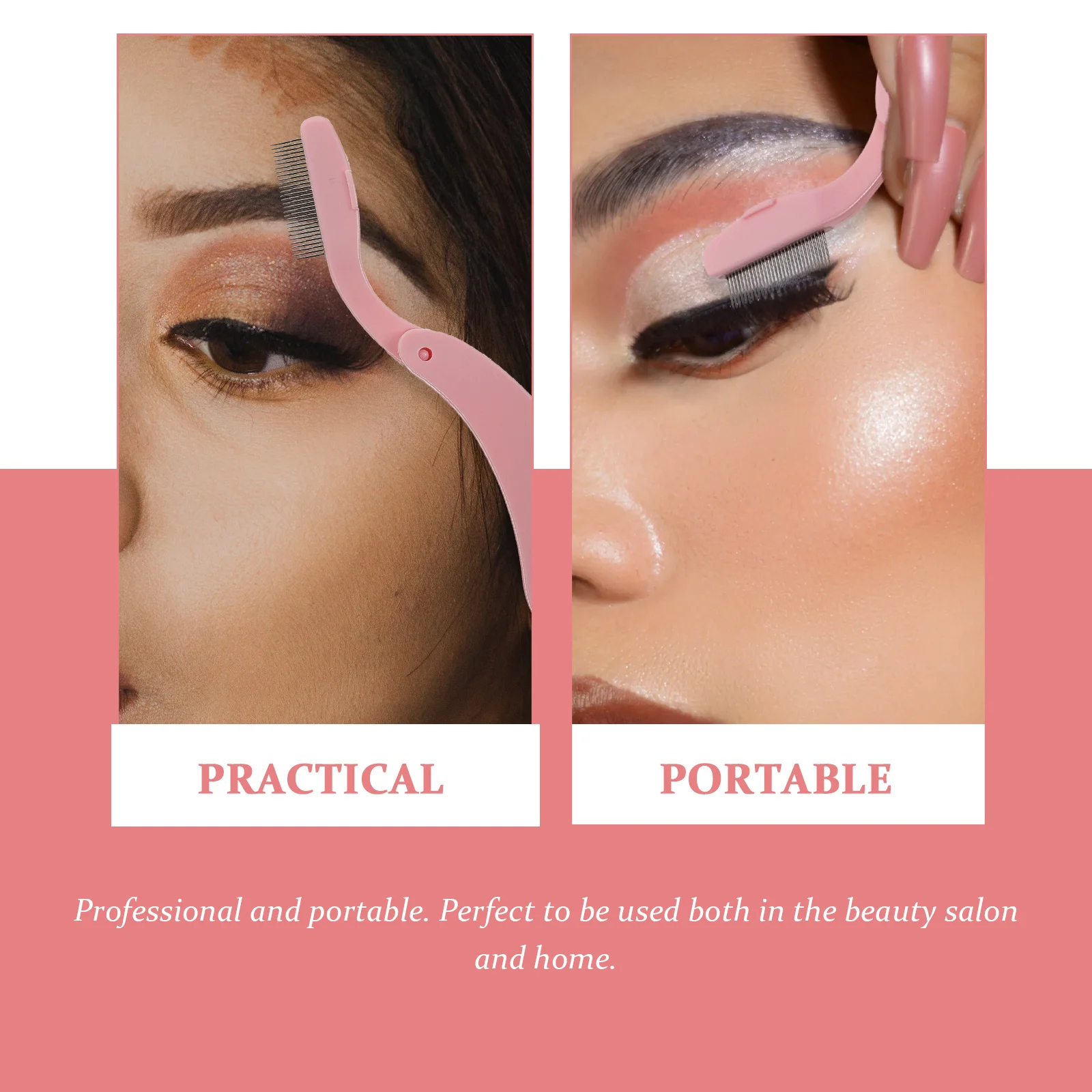 2 szt. Szczoteczka do brwi i rzęs, przenośne profesjonalne narzędzie do makijażu wielofunkcyjne, modelator brwi, do pielęgnacji rzęs