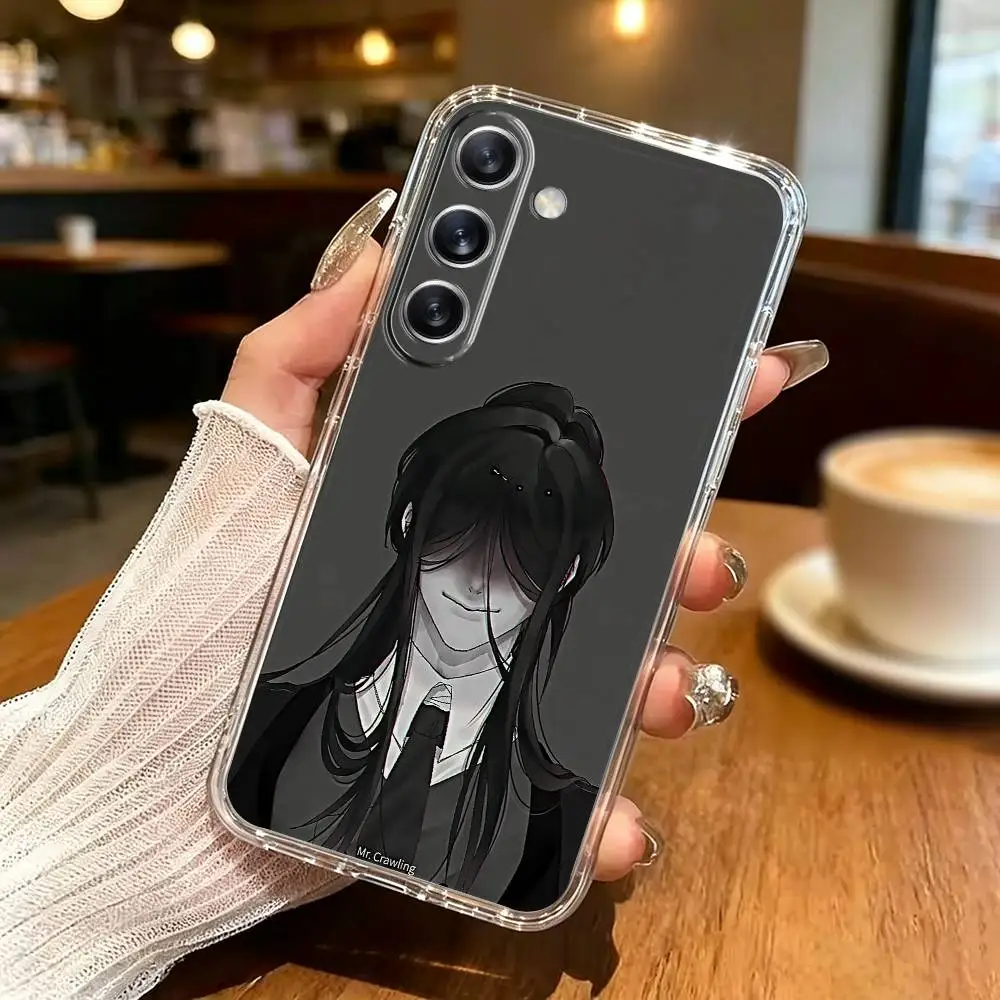 Mr C-Crawling Phone Case For Samsung Galaxy A91,80,73,72 ,71,53,52,32 ,31,22,21s,20,Transparent Soft Case