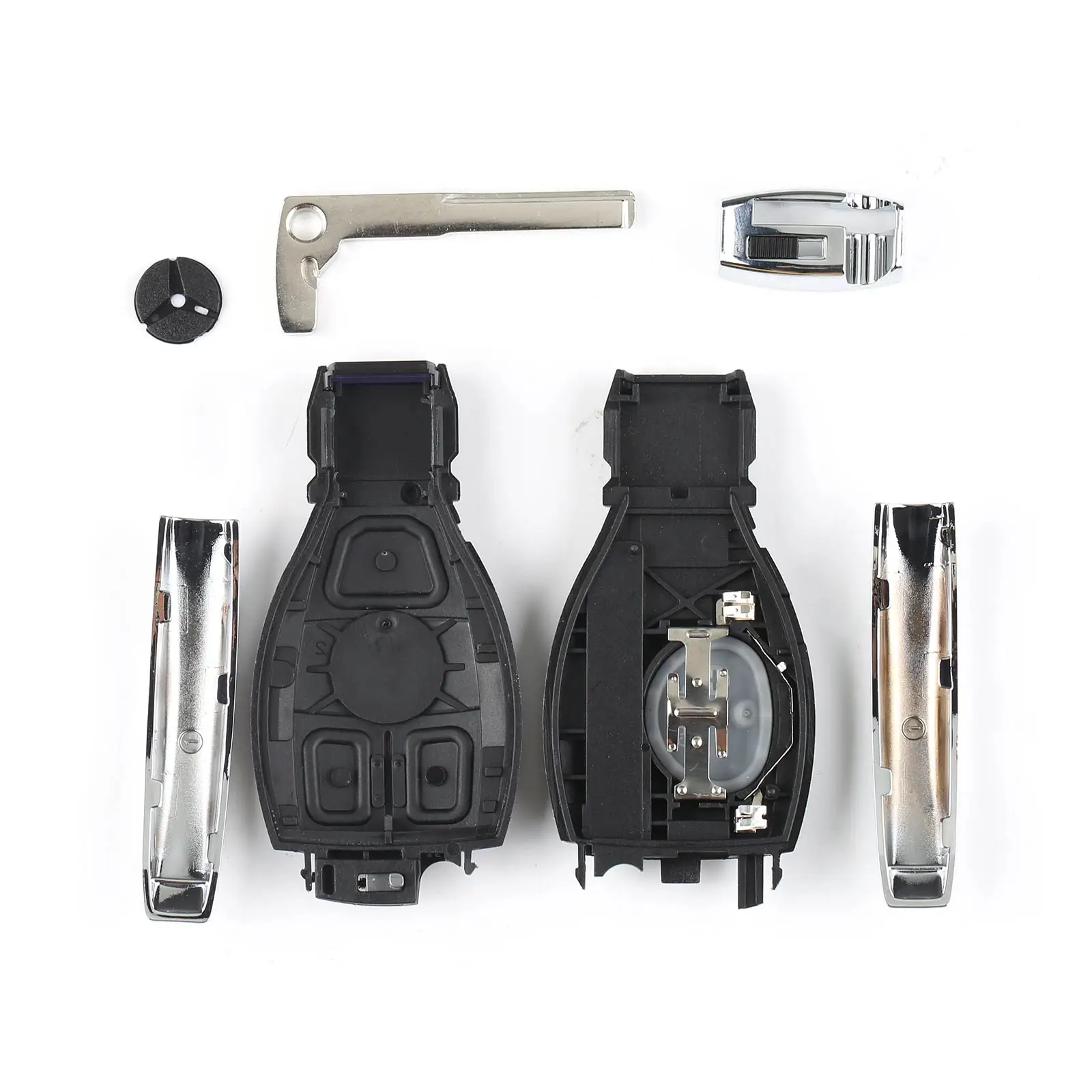 Image of 5 Stück Xhorse VVDI BE Key Pro, gelbe Version, ohne Punkte, mit Smart-Key-Gehäuse, 3 Tasten/4 Tasten, mit Panikfunktion, für Benz.